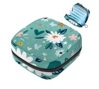 Borsa portaoggetti per sanitari, supporto per assorbenti per allattamento, borse mestruali con cerniera, bel fiore floreale, 934 organizer per tamponi mestruali femminili