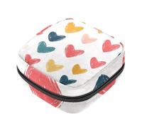 Borsa portaoggetti per sanitari, supporto per assorbenti per allattamento, borse mestruali con cerniera a forma di cuore per San Valentino, organizer per assorbenti mestruali femminili