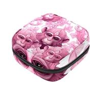 Borsa portaoggetti per sanitari, supporto per assorbenti per allattamento, borse mestruali con cerniera, scimmia rosa, orangutan-32, organizer per tamponi mestruali femminili