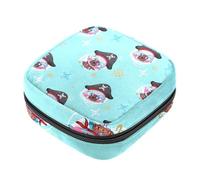 Borsa portaoggetti per sanitari, supporto per assorbenti per allattamento, borse mestruali con cerniera carino cartone animato gatto piccolo pirata modello mestruale femminile tampone organizzatore
