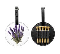 Borsa portaoggetti per tee da golf, colore nero lavanda, facile da trasportare e più efficiente per giocare a golf