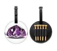 Borsa portaoggetti per tee da golf con cristalli viola, facile da trasportare e più efficiente per giocare a golf