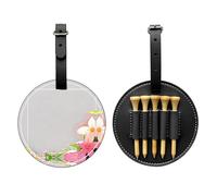 Borsa portaoggetti per tee da golf con fiori di Cinchona, facile da trasportare e più efficiente per giocare a golf, colore: nero