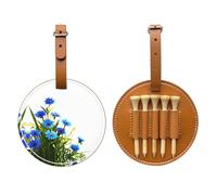 Borsa portaoggetti per tee da golf con fiori di fiordaliso, facile da trasportare e più efficiente nel giocare a golf