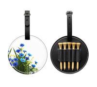 Borsa portaoggetti per tee da golf con fiori di fiordaliso, facile da trasportare e più efficiente nel giocare a golf