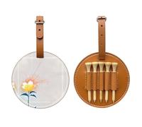 Borsa portaoggetti per tee da golf con fiori gialli in fiore, facile da trasportare e più efficiente nel giocare a golf