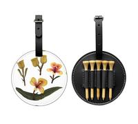 Borsa portaoggetti per tee da golf con fiori strani - facile da trasportare e più efficiente nel giocare a golf