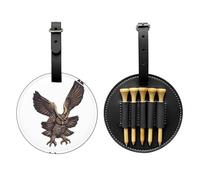 Borsa portaoggetti per tee da golf con gufo volante, facile da trasportare e più efficiente nel giocare a golf