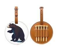 Borsa portaoggetti per tee da golf con orso dello spazio negativo, facile da trasportare e più efficiente nel giocare a golf