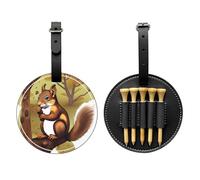 Borsa portaoggetti per tee da golf con scoiattolo che mangia noci - facile da trasportare e più efficiente nel giocare a golf