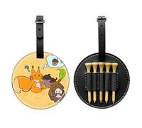 Borsa portaoggetti per tee da golf con stampa di semi di girasole e scoiattolo, design portatile, facile da organizzare