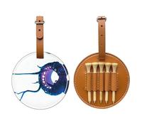 Borsa portaoggetti per tee da golf con stampa di strane creature marroni, design portatile, facile da organizzare