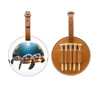 Borsa portaoggetti per tee da golf con tartaruga tropicale, facile da trasportare e più efficiente nel giocare a golf