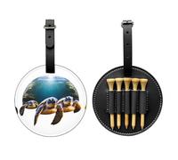 Borsa portaoggetti per tee da golf con tartaruga tropicale, facile da trasportare e più efficiente nel giocare a golf