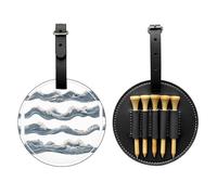 Borsa portaoggetti per tee da golf vintage con onde, facile da trasportare e più efficiente nel giocare a golf