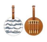 Borsa portaoggetti per tee da golf vintage con onde, facile da trasportare e più efficiente nel giocare a golf