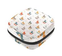 Borsa portaoggetti per tovaglioli igienici, motivo gelato, per il primo periodo, per ragazze e donne, per coppette mestruali femminili, Multicolore 9, 4.7x6.6x6.6 in/12x17x17 cm