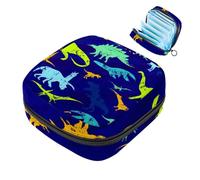 Borsa portaoggetti per tovaglioli igienici, motivo gelato, per il primo periodo, per ragazze e donne, per coppette mestruali femminili, Multicolore 2, 4.7x6.6x6.6 in/12x17x17 cm