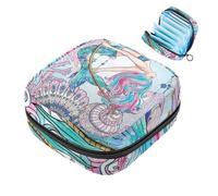 Borsa portaoggetti per tovaglioli igienici, motivo gelato, per il primo periodo, per ragazze e donne, per coppette mestruali femminili, Multicolore 7, 4.7x6.6x6.6 in/12x17x17 cm