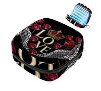 Borsa portaoggetti per tovaglioli igienici, motivo gelato, per il primo periodo, per ragazze e donne, per coppette mestruali femminili, Multicolore 9, 4.7x6.6x6.6 in/12x17x17 cm