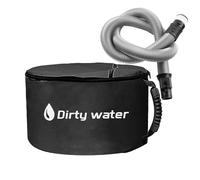 Borsa portaoggetti per tubi per camper, impermeabile, doppia chiusura a cerniera, per tubi 'acqua, borsa pieghevole portatile per riporre tubi 'acqua nera, Nero , Refer to