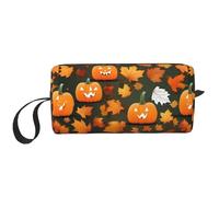 Borsa portaoggetti per uso quotidiano, con stampa di zucca, semplice e portatile, borsa da viaggio con cerniera, per riporre oggetti quotidiani, strumenti, cosmetici, articoli da toeletta e così via,