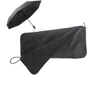 Borsa portaoggetti pieghevole in ciniglia, per asciugare le mani, con cerniera, con gancio, super assorbente, ad asciugatura rapida, per ombrelli pieghevoli, auto, casa, Nero, Refer to description