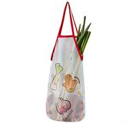 Borsa portaoggetti pieghevole in rete da appendere per aglio, cipolla e fare la spesa, con design ventilato, montaggio a parete per una gestione efficiente dello spazio (grande)