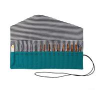 Borsa portaoggetti pieghevole per uncinetti e ferri da maglia in materiale impermeabile, ideale per organizzare piccoli accessori da cucito (verde)