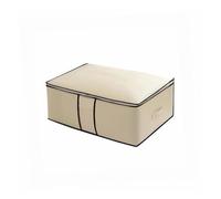 Borsa portaoggetti pieghevole per vestiti, borsa portaoggetti in tessuto non tessuto, per cuscini, trapunte, coperte antipolvere, armadio, scatola portaoggetti(Beige,S 52x35x16cm)