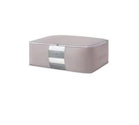 Borsa portaoggetti pieghevole per vestiti, borsa portaoggetti in tessuto non tessuto, per cuscini, trapunte, coperte antipolvere, armadio, scatola portaoggetti(Grey,S 52x35x16cm)