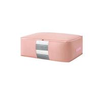 Borsa portaoggetti pieghevole per vestiti, borsa portaoggetti in tessuto non tessuto, per cuscini, trapunte, coperte antipolvere, armadio, scatola portaoggetti(Pink,M 63x43x20cm)
