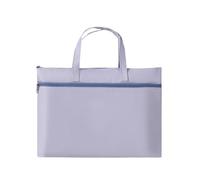 Borsa portaoggetti portatile con cerniera in tessuto Oxford impermeabile for opere d'arte, grande capacità, impermeabile, for studenti e aziende.(Purple)