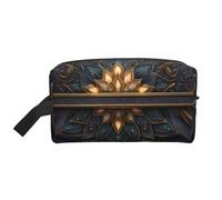 Borsa portaoggetti portatile di grande capacità con protezione anti-collisione e squisita stampa mistica dorata