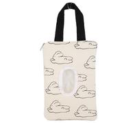 Borsa portaoggetti portatile HTU per fazzoletti umidi con cerniera e maniglia Porta salviette riutilizzabile leggero per