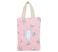 Borsa portaoggetti portatile HTU per fazzoletti umidi con cerniera e maniglia, riutilizzabile leggera per salviette, perfetta per viaggi e pannolini
