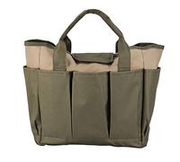 Borsa portaoggetti portatile multifunzionale robusta e durevole per l'organizzazione degli attrezzi da giardino per i lavori in giardino Tessuto Oxford Verde Cachi 34,3x17,2x30,5