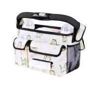 Borsa portaoggetti portatile per passeggini, adatta alla maggior parte dei telai dei passeggini e delle maniglie dei passeggini