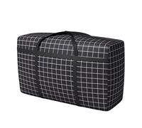 Borsa portaoggetti portatile, pieghevole e impermeabile, grande capacità, per traslochi, per vestiti e bagagli(Black 125L)