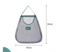 Borsa portaoggetti riutilizzabile da appendere in cucina, per frutta, verdura e immondizia, cotone e lino, design traspirante, montaggio a parete (extra large singolo)