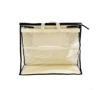 Borsa portaoggetti traspirante con protezione contro l'umidità, pannelli in PVC trasparente su tre lati, tessuto non tessuto e base rinforzata in plastica PP (XL)