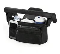 Borsa portaoggetti universale per passeggino con portabicchieri isolato, tasca rimovibile per telefono e tracolla, adatta per passeggini, ombrelli e passeggini per animali domestici rosa,blu,nero,grig