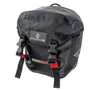 M-Wave Waterproof Carrierbags Manitoba with Cover, Matt Black, W/R&K Rail Twist, Volume approx. 2X12.5 Liter