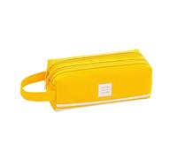 Borsa portapenne Borsa con manico in tela di grande capacità Astuccio multifunzione con doppio astuccio for penna con cerniera for forniture scolastiche for ragazzi e ragazze Astuccio per matite(Yello