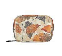 Borsa portapillole con foglie di gingko appassite, con scomparti staccabili, comodo organizer da viaggio