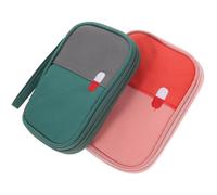 Borsa Portapillole Vuota Portatile 2 Pezzi in Poliestere