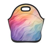 Borsa portapranzo arcobaleno per donne e uomini, riutilizzabile, borsa termica per il pranzo, grande capacità, contenitore per il pranzo, per lavoro, ufficio, picnic, viaggi