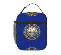 Borsa portapranzo con stampa bandiera dello Stato del New Hampshire per ufficio, lavoro, picnic, borsa termica per il pranzo riutilizzabile per adulti