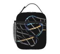 Borsa portapranzo con stampa di foto con catena DNA, per ufficio, lavoro, picnic, borsa termica per il pranzo, riutilizzabile, per adulti