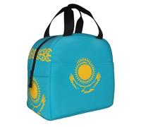 Borsa portapranzo multifunzione con bandiera del Kazakistan, design elegante e grande capacità, per lavoro, scuola e attività all'aperto